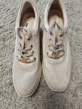 Bonavi Real Leather Lightweight Women's Pink Wedge Sneaker